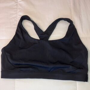 Athleta Black Unpadded Yoga Bra, XL
